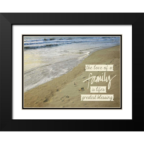Family Love Black Modern Wood Framed Art Print with Double Matting by Peck, Gail