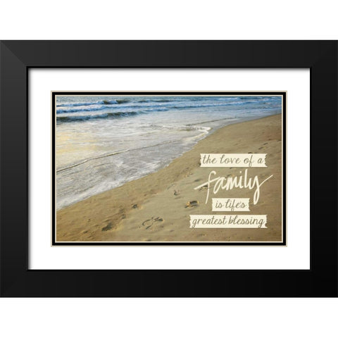 Family Love Black Modern Wood Framed Art Print with Double Matting by Peck, Gail