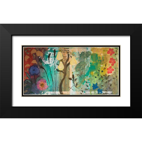 Rhapsody Black Modern Wood Framed Art Print with Double Matting by Maria, Robin