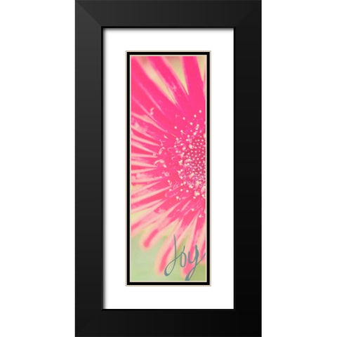 Joy Flower Black Modern Wood Framed Art Print with Double Matting by Bryant, Susan