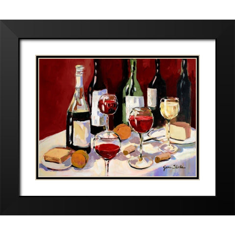 Wine Tasting Black Modern Wood Framed Art Print with Double Matting by Slivka, Jane