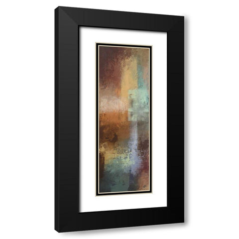 Escape into Abstraction Panel II Black Modern Wood Framed Art Print with Double Matting by Marcon, Michael