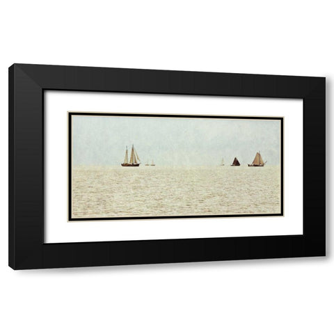 Sail Boats Black Modern Wood Framed Art Print with Double Matting by Mansfield, Kathy