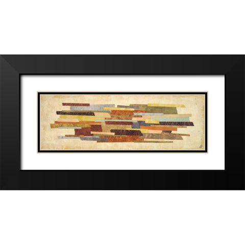 Elemental II Black Modern Wood Framed Art Print with Double Matting by Marcon, Michael