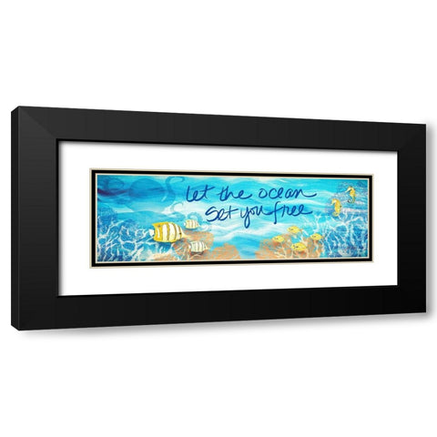 Under the Sea Panel II Black Modern Wood Framed Art Print with Double Matting by DeRice, Julie