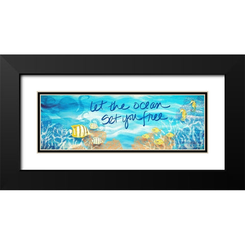 Under the Sea Panel II Black Modern Wood Framed Art Print with Double Matting by DeRice, Julie