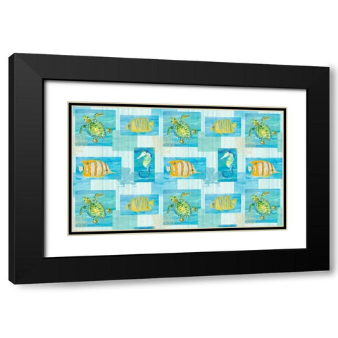 Sealife Rectangle II Black Modern Wood Framed Art Print with Double Matting by DeRice, Julie