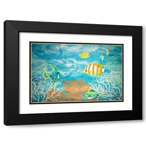 Under the Sea Black Modern Wood Framed Art Print with Double Matting by DeRice, Julie