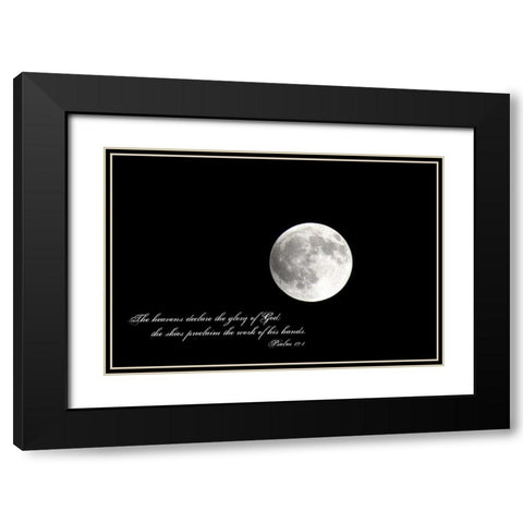Full Moon Black Modern Wood Framed Art Print with Double Matting by Peck, Gail