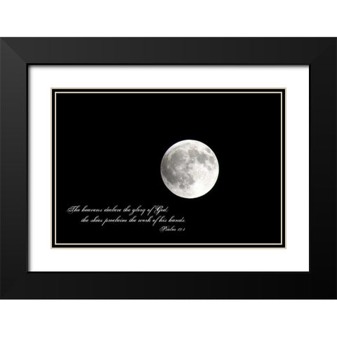 Full Moon Black Modern Wood Framed Art Print with Double Matting by Peck, Gail