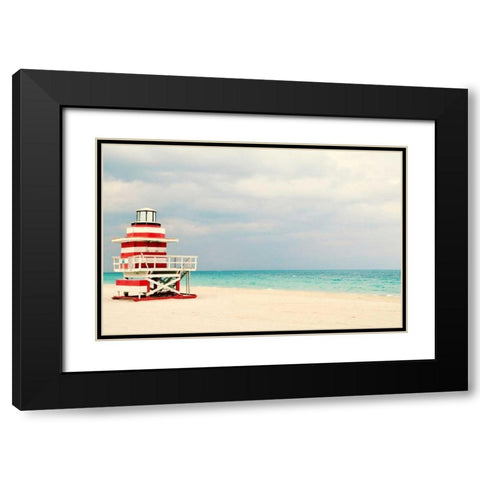 Look Out Point Black Modern Wood Framed Art Print with Double Matting by Peck, Gail