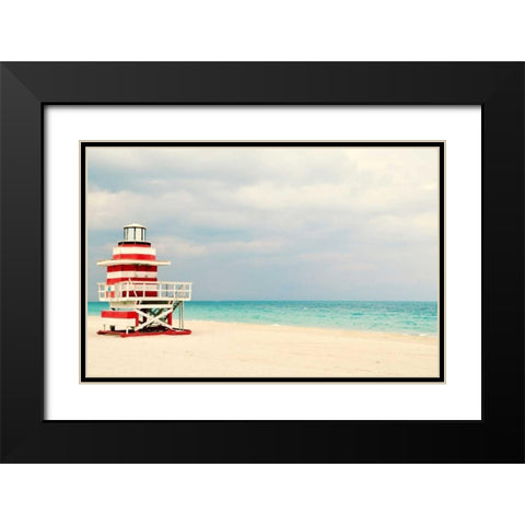 Look Out Point Black Modern Wood Framed Art Print with Double Matting by Peck, Gail