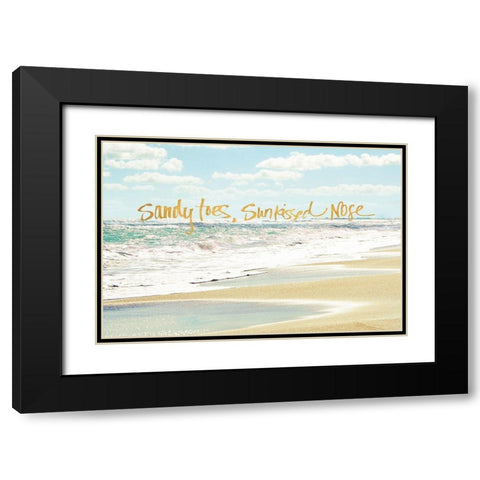 Sandy Toes, Sunkissed Nose Black Modern Wood Framed Art Print with Double Matting by Nawrocke, Bruce