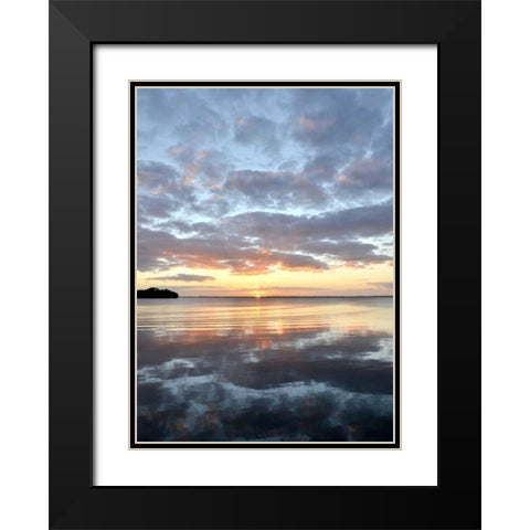 Lake Eustis Sunset Black Modern Wood Framed Art Print with Double Matting by Nawrocke, Bruce