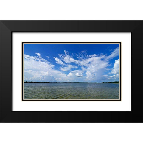Beautiful Waters Black Modern Wood Framed Art Print with Double Matting by Nawrocke, Bruce