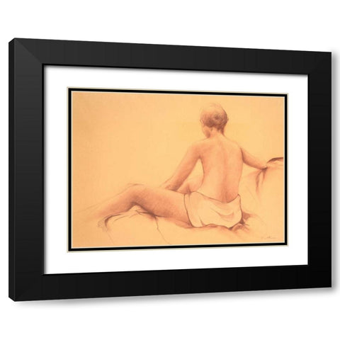 Figure Black Modern Wood Framed Art Print with Double Matting by Nawrocke, Bruce