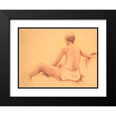 Figure Black Modern Wood Framed Art Print with Double Matting by Nawrocke, Bruce