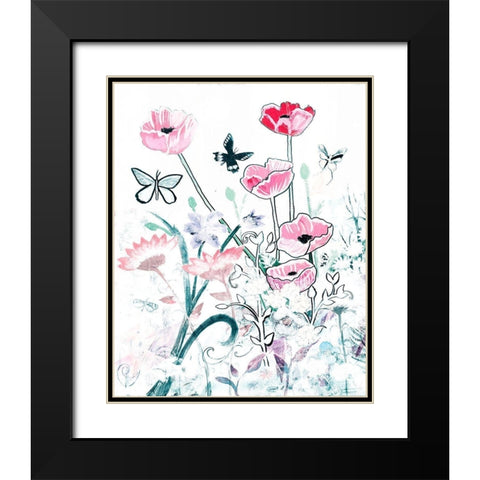 All White Garden Black Modern Wood Framed Art Print with Double Matting by Maria, Robin