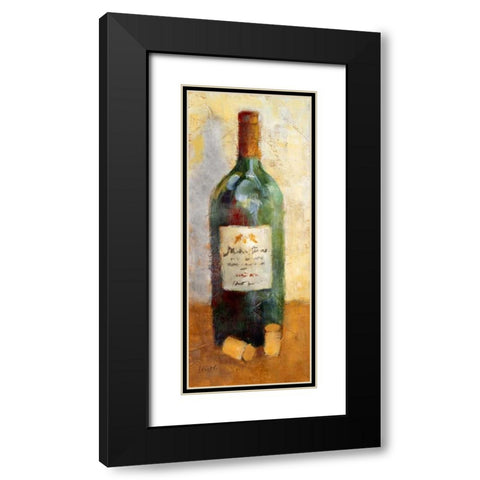 Red Wine and Cork Black Modern Wood Framed Art Print with Double Matting by Loreth, Lanie