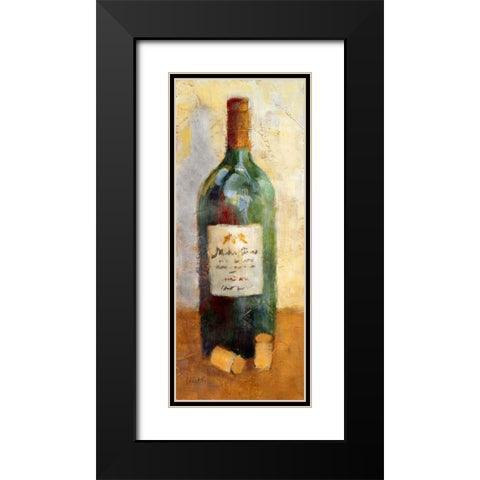 Red Wine and Cork Black Modern Wood Framed Art Print with Double Matting by Loreth, Lanie