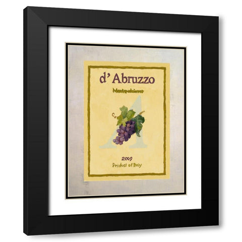 Wine Label III Black Modern Wood Framed Art Print with Double Matting by Loreth, Lanie