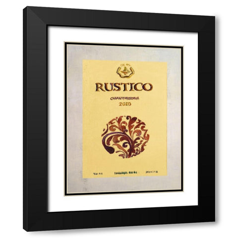 Wine Label II Black Modern Wood Framed Art Print with Double Matting by Loreth, Lanie