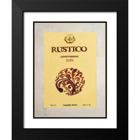 Wine Label II Black Modern Wood Framed Art Print with Double Matting by Loreth, Lanie