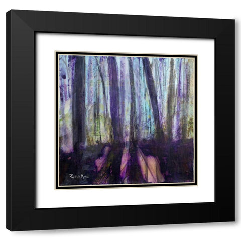 Moody Woods Black Modern Wood Framed Art Print with Double Matting by Maria, Robin