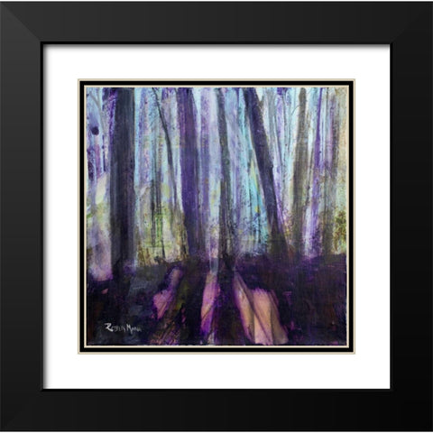 Moody Woods Black Modern Wood Framed Art Print with Double Matting by Maria, Robin