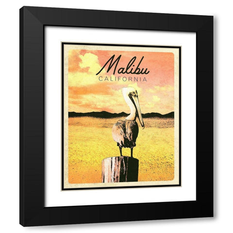 Malibu, California Black Modern Wood Framed Art Print with Double Matting by Mansfield, Kathy