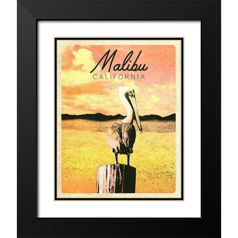 Malibu, California Black Modern Wood Framed Art Print with Double Matting by Mansfield, Kathy