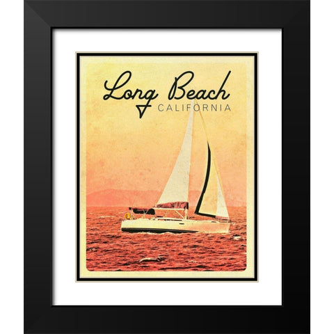 Long Beach, California Black Modern Wood Framed Art Print with Double Matting by Mansfield, Kathy