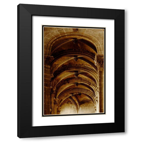 Arches St Eustache I Black Modern Wood Framed Art Print with Double Matting by Mansfield, Kathy