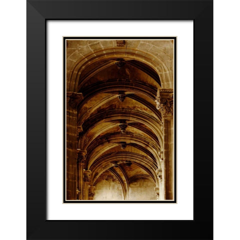 Arches St Eustache I Black Modern Wood Framed Art Print with Double Matting by Mansfield, Kathy