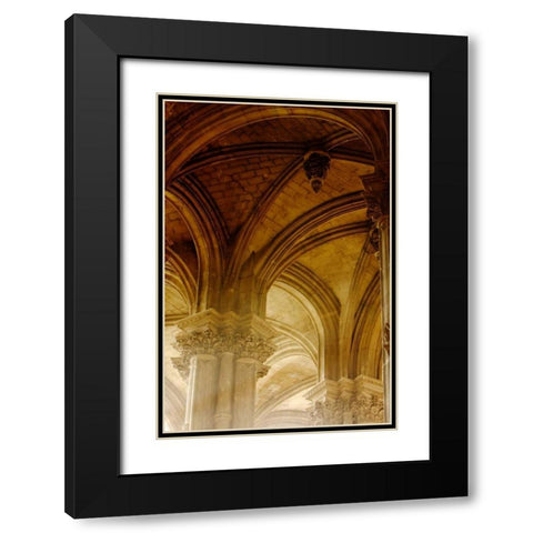 Arches St Eustache II Black Modern Wood Framed Art Print with Double Matting by Mansfield, Kathy