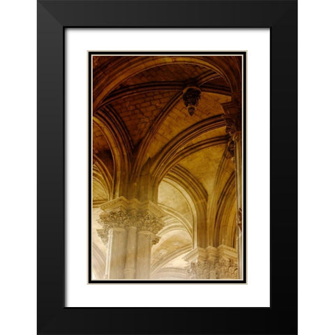 Arches St Eustache II Black Modern Wood Framed Art Print with Double Matting by Mansfield, Kathy