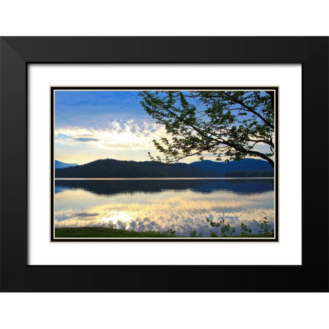 Serene Sunset View Black Modern Wood Framed Art Print with Double Matting by Mansfield, Kathy