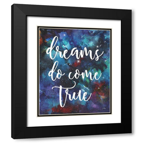 Dreams Do Come True Black Modern Wood Framed Art Print with Double Matting by Medley, Elizabeth