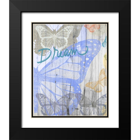 Butterfly Garden Dream Black Modern Wood Framed Art Print with Double Matting by Meneely, Dan