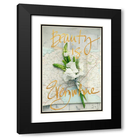 Beauty Is Everywhere Black Modern Wood Framed Art Print with Double Matting by Gardner, Sarah