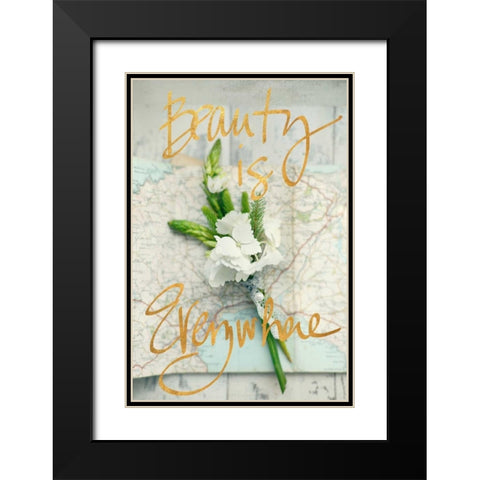 Beauty Is Everywhere Black Modern Wood Framed Art Print with Double Matting by Gardner, Sarah