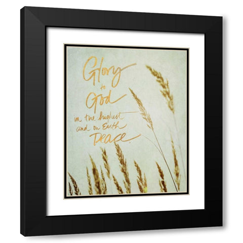 Glory To God Black Modern Wood Framed Art Print with Double Matting by Gardner, Sarah