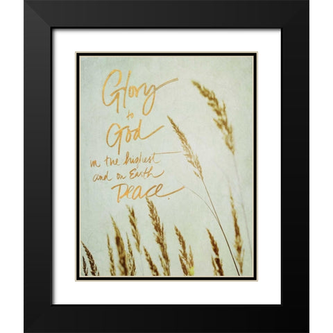 Glory To God Black Modern Wood Framed Art Print with Double Matting by Gardner, Sarah
