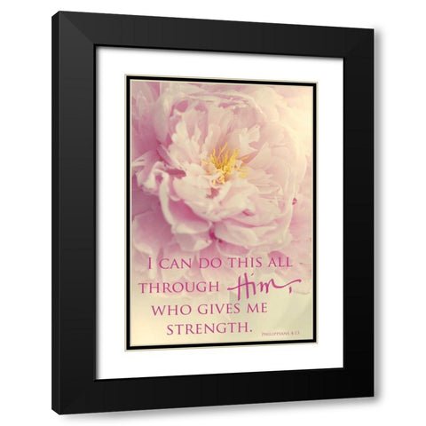 I Can Do This All Through Him Black Modern Wood Framed Art Print with Double Matting by Gardner, Sarah