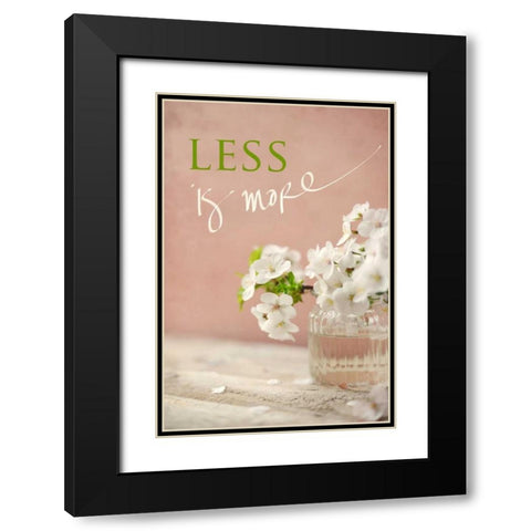 Less is More Black Modern Wood Framed Art Print with Double Matting by Gardner, Sarah