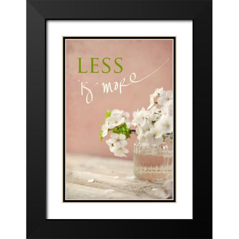 Less is More Black Modern Wood Framed Art Print with Double Matting by Gardner, Sarah