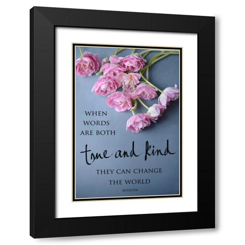 True and Kind Black Modern Wood Framed Art Print with Double Matting by Gardner, Sarah