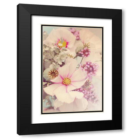 Pink Blossoms II Black Modern Wood Framed Art Print with Double Matting by Gardner, Sarah