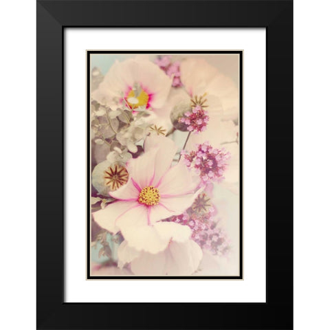 Pink Blossoms II Black Modern Wood Framed Art Print with Double Matting by Gardner, Sarah