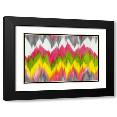 Vibrant Crests Black Modern Wood Framed Art Print with Double Matting by Edwins, Hugo